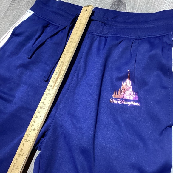 Disney 50th Anniversary Track Jogger Sweatpants Sparkle Blue Cinderella’s Castle - Picture 7 of 12